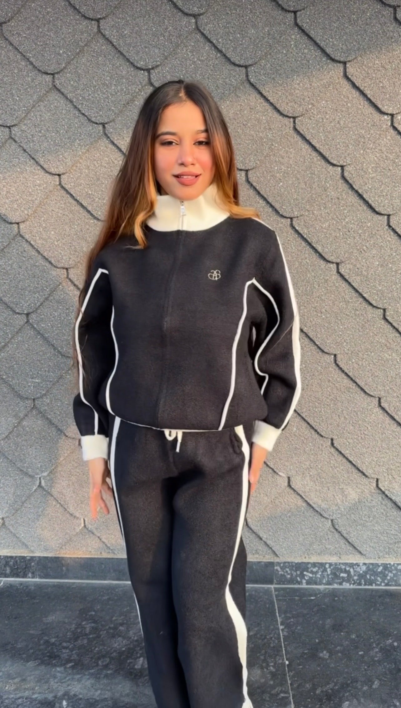 High Neck Jacket With Inner And Pant Coord Set FC2043