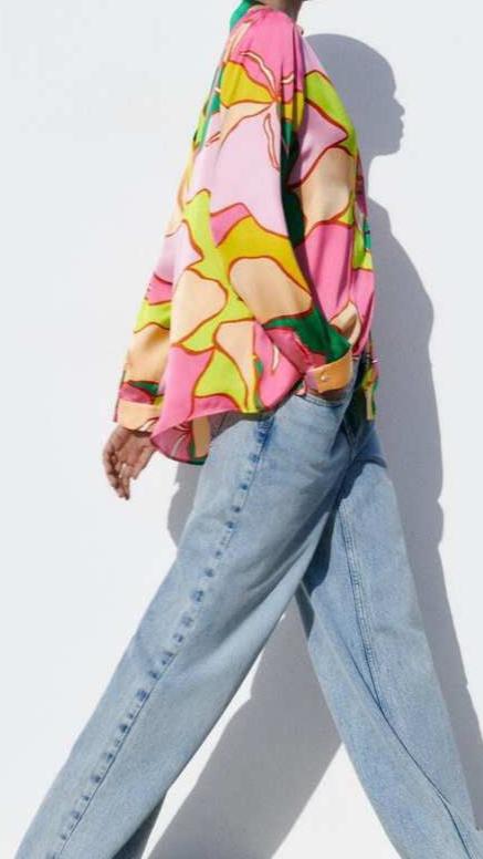 Fc printed silk satin Shirt