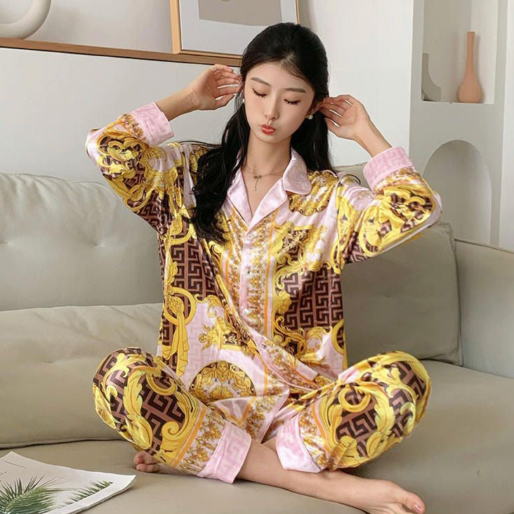 Fc Breasted Button-Print Shirt Two-Piece Set