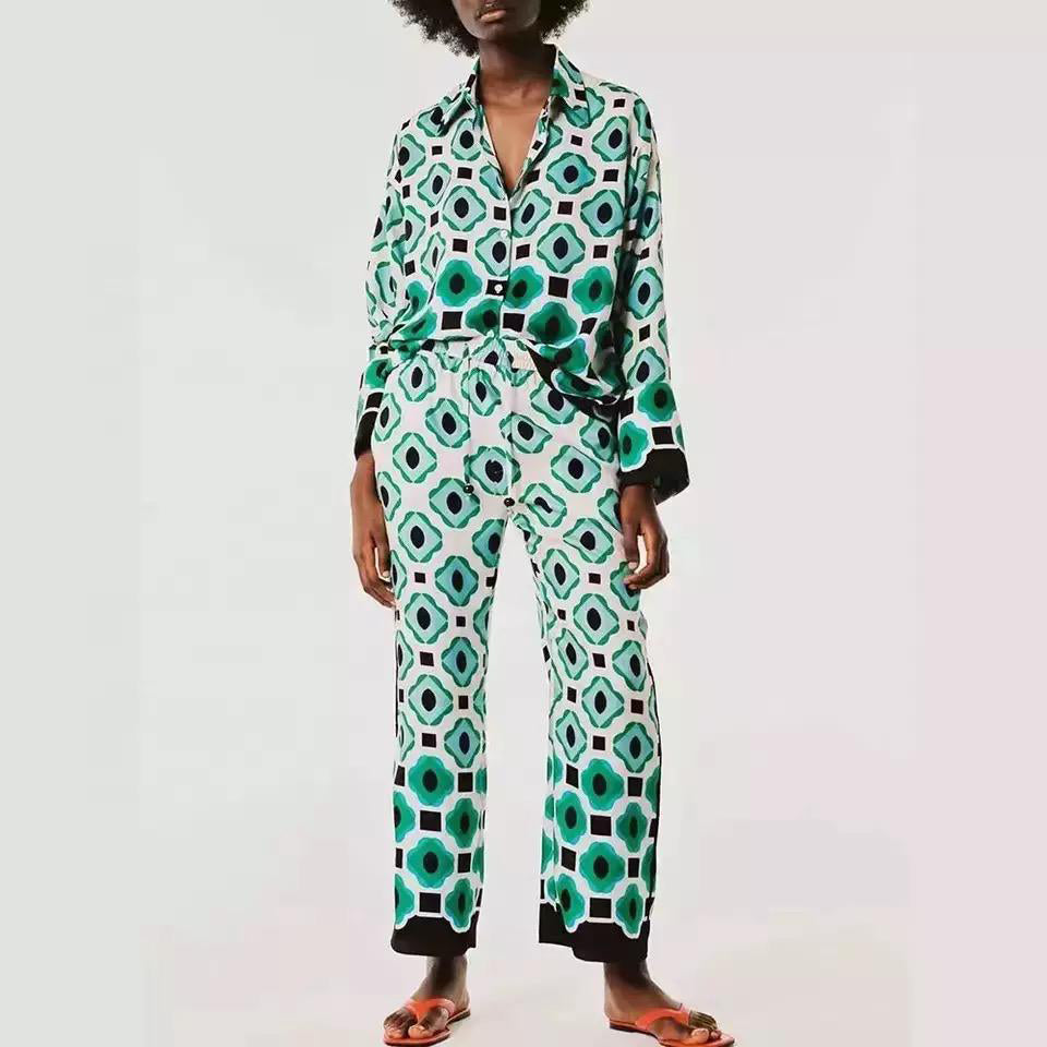 Fc Geometric Print Trousers