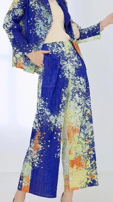 Fc Miyake pleated autumn suit women