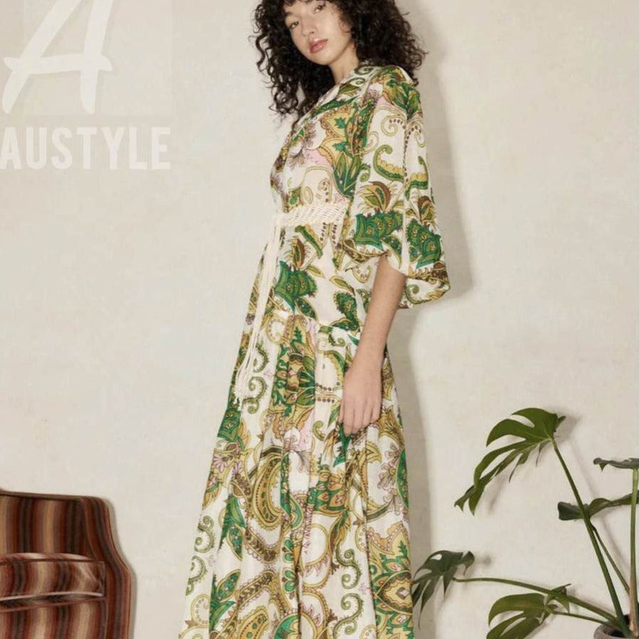 Fc Australian designer brand Alemais fairy style ramie shirt dress