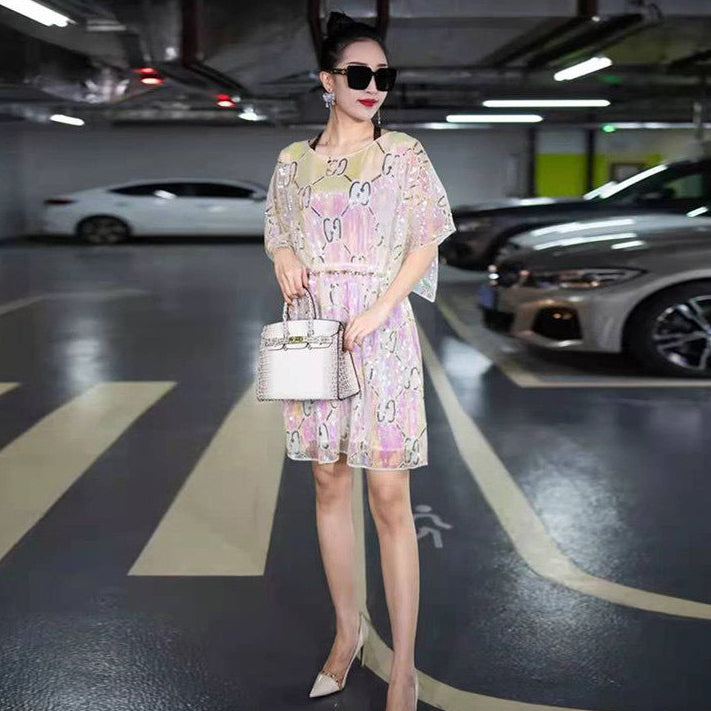 Fc Women's short-sleeved fashion pullover whole body