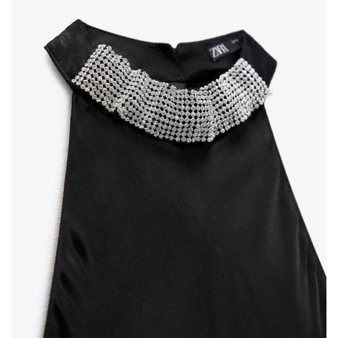 Fc Camisole Dress with beaded collar