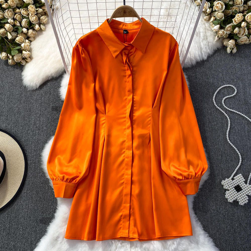 Fc Cooked style loose long-sleeved shirt With Belt