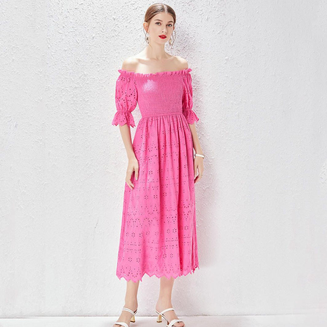 Fc lace sweet waist slimming dress women's mid-length