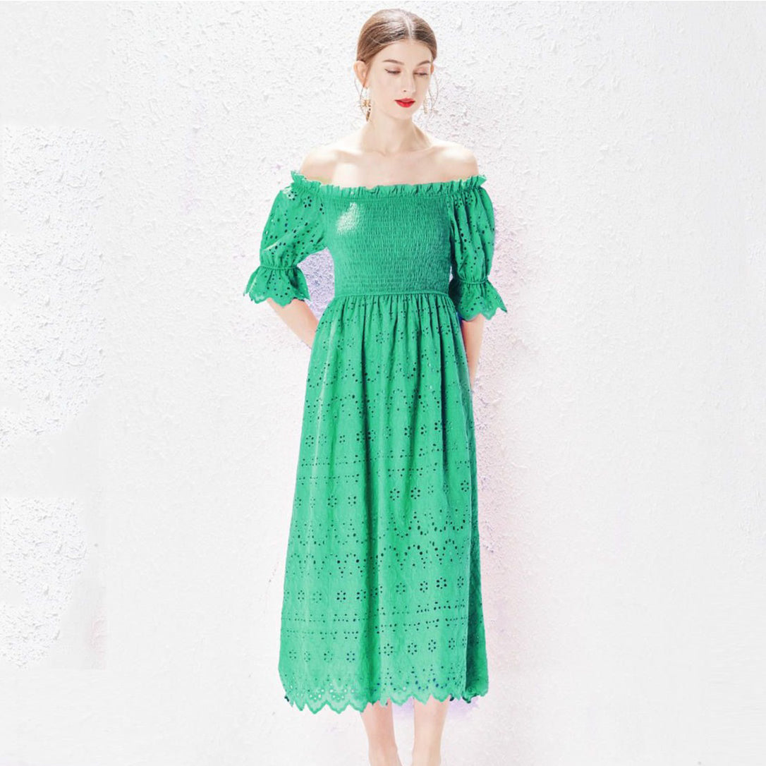 Fc lace sweet waist slimming dress women's mid-length