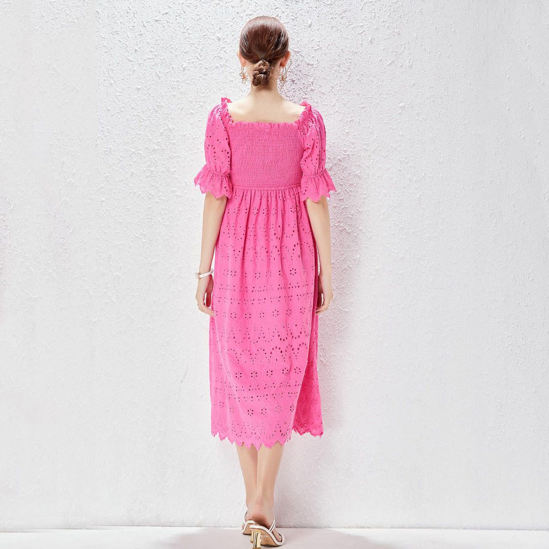 Fc lace sweet waist slimming dress women's mid-length