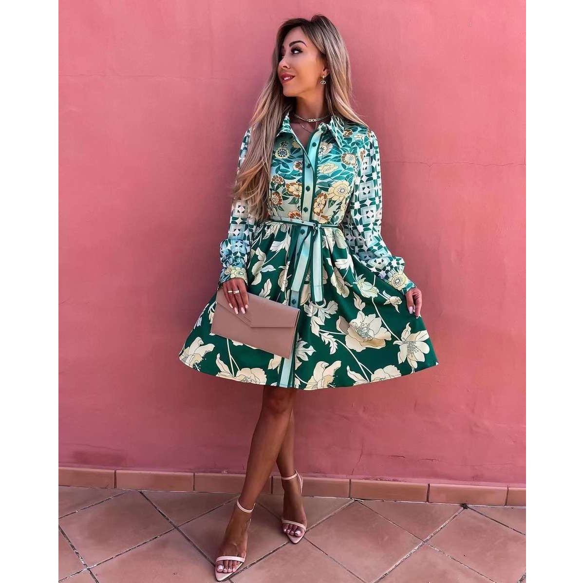 Fc Printed Shirt Dress
