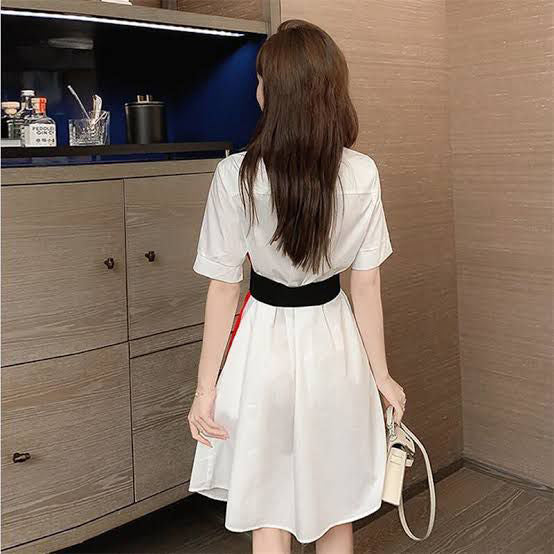 Fc Silk Scarf Dress With Belt