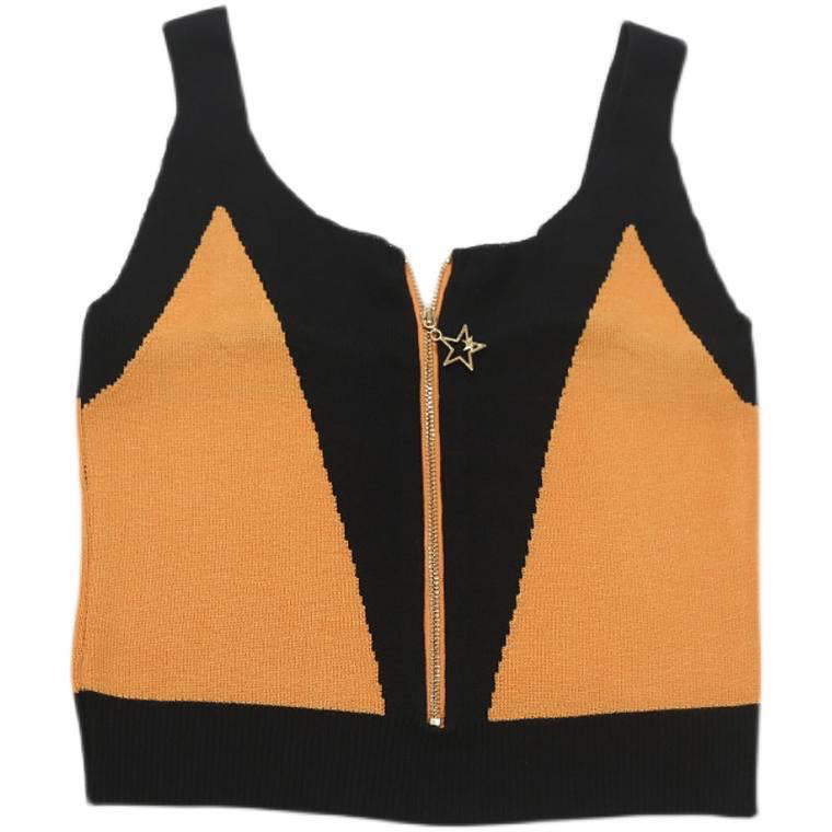 Fc Sleeveless Colour Blocked Top