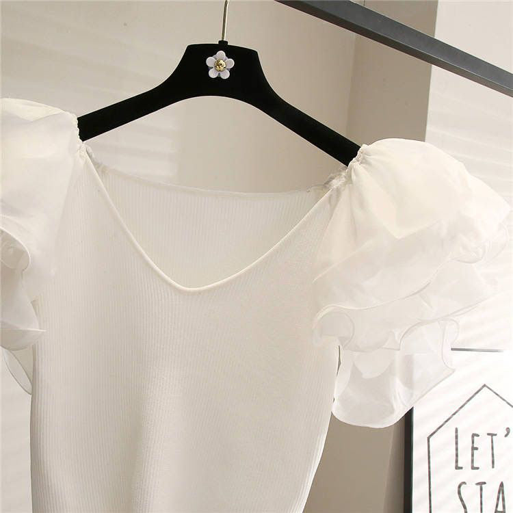 Fc V-Neck Pullover Short Top