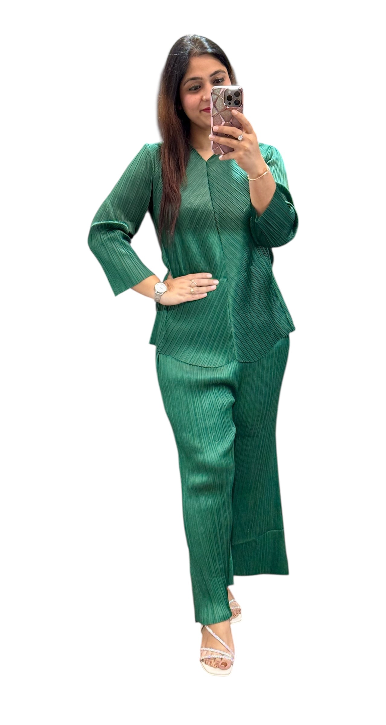 Premium Pleated Korean Plus Size Cord Set FC2006