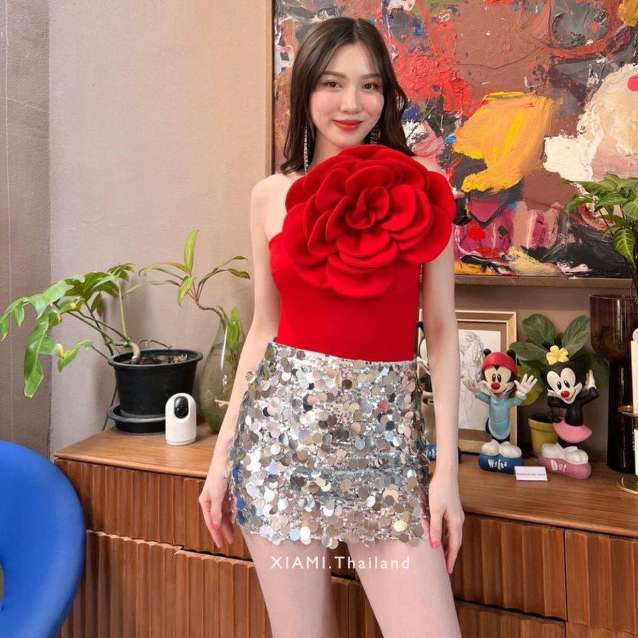 3D Flower Swimwear Bodysuit