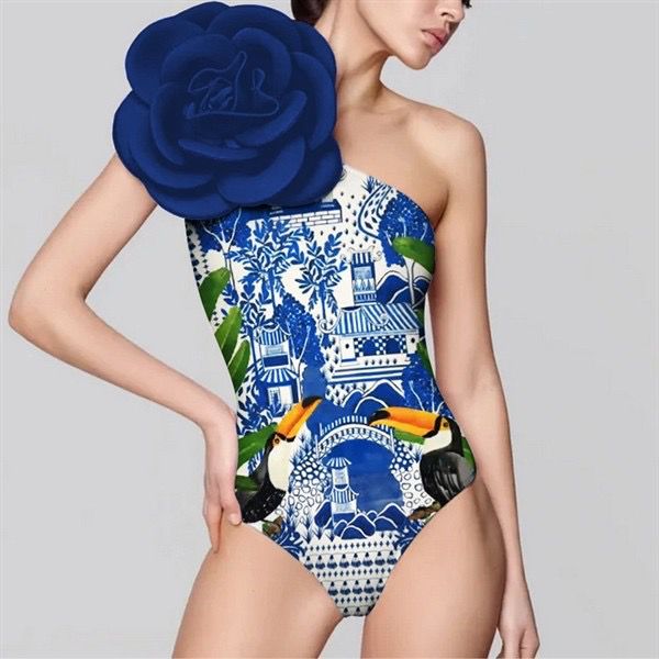3D Flower Swimwear Bodysuit
