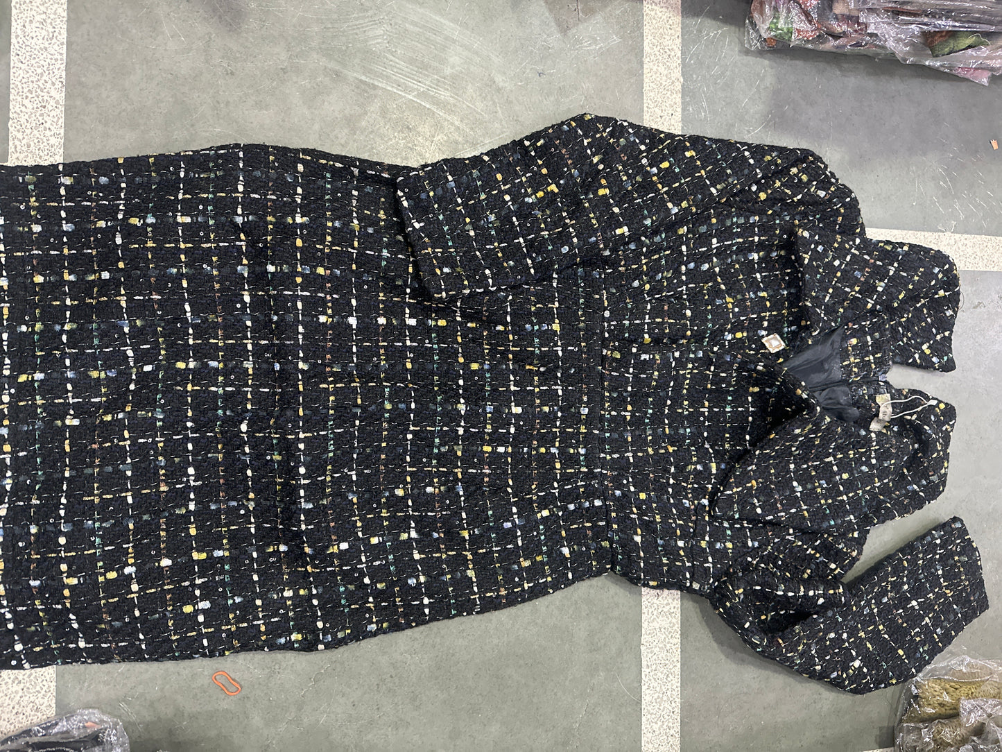 FC Women Winter Tweed Office Style Elegant Formal Dress