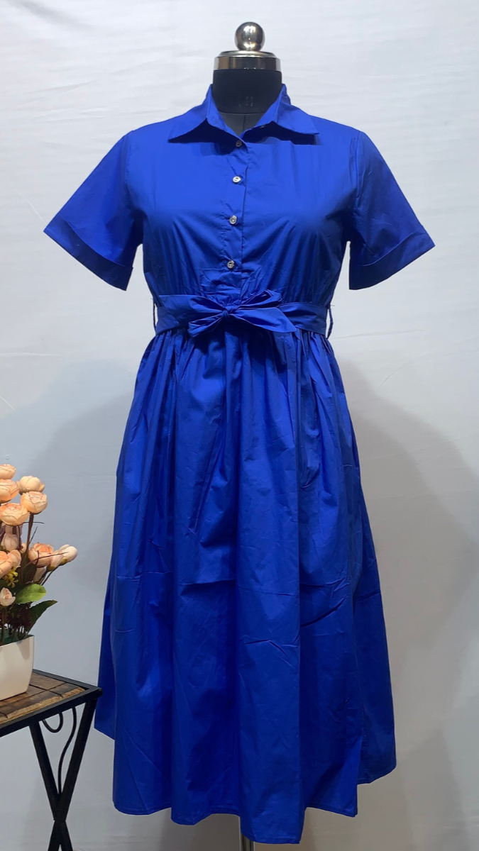 A-Line Midi Shirt Dress