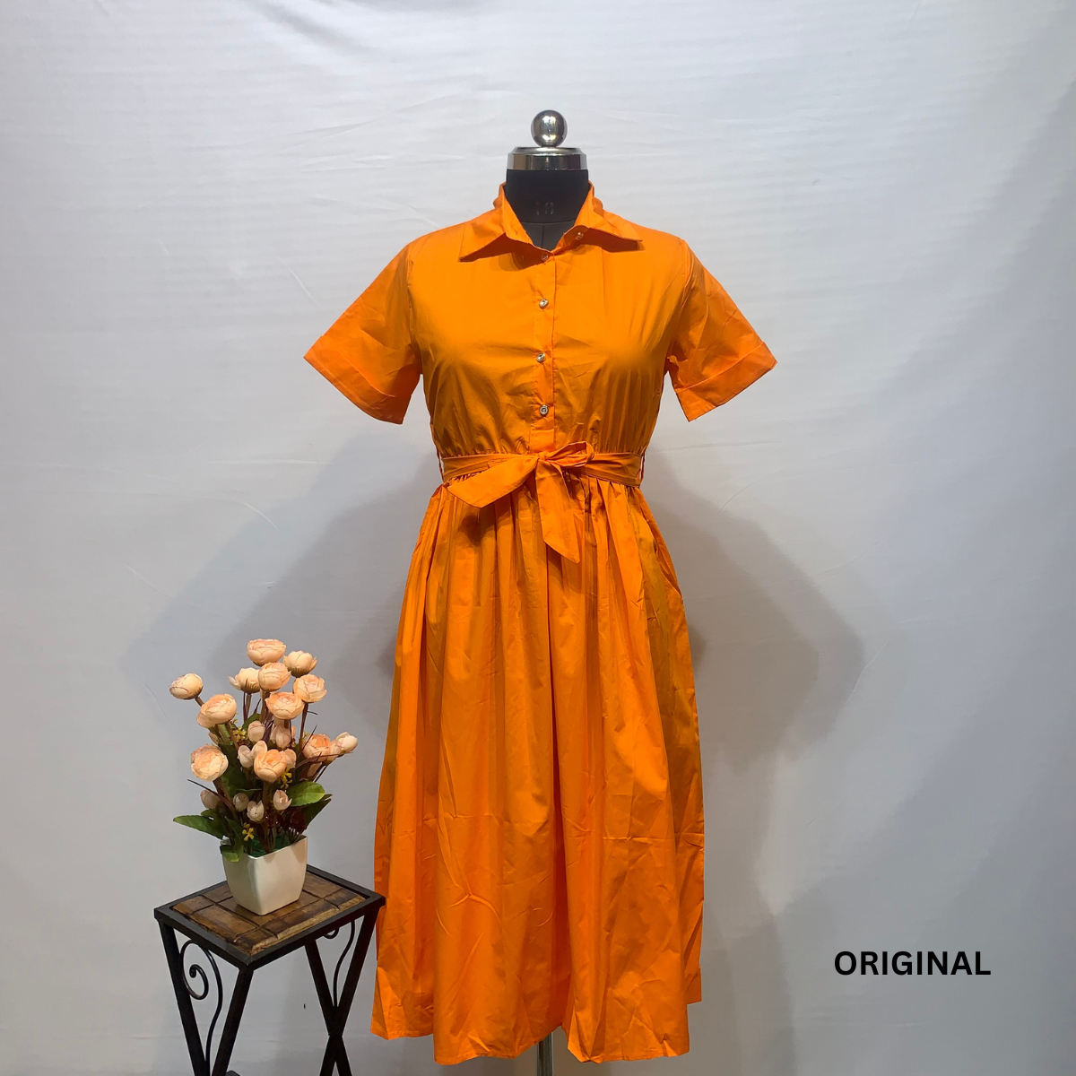 A-Line Midi Shirt Dress