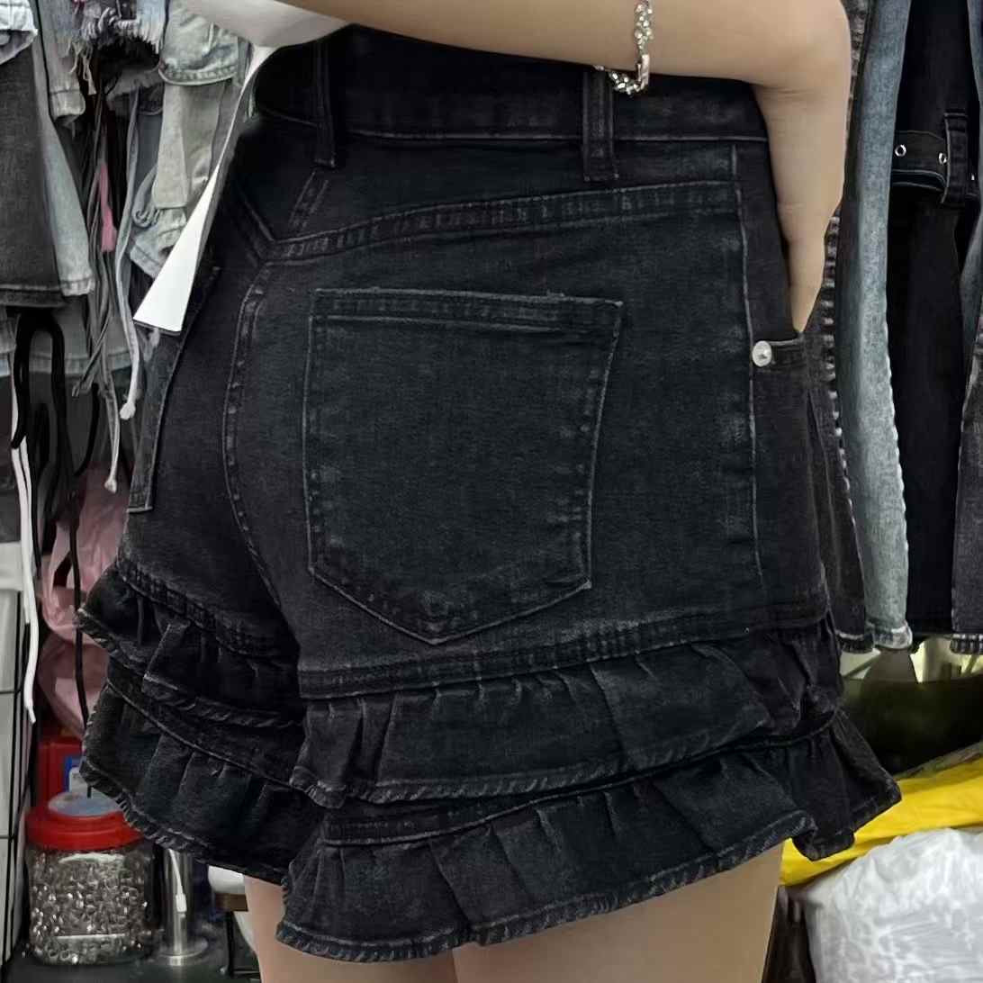 Ruffle End Denim Shorts FC1814