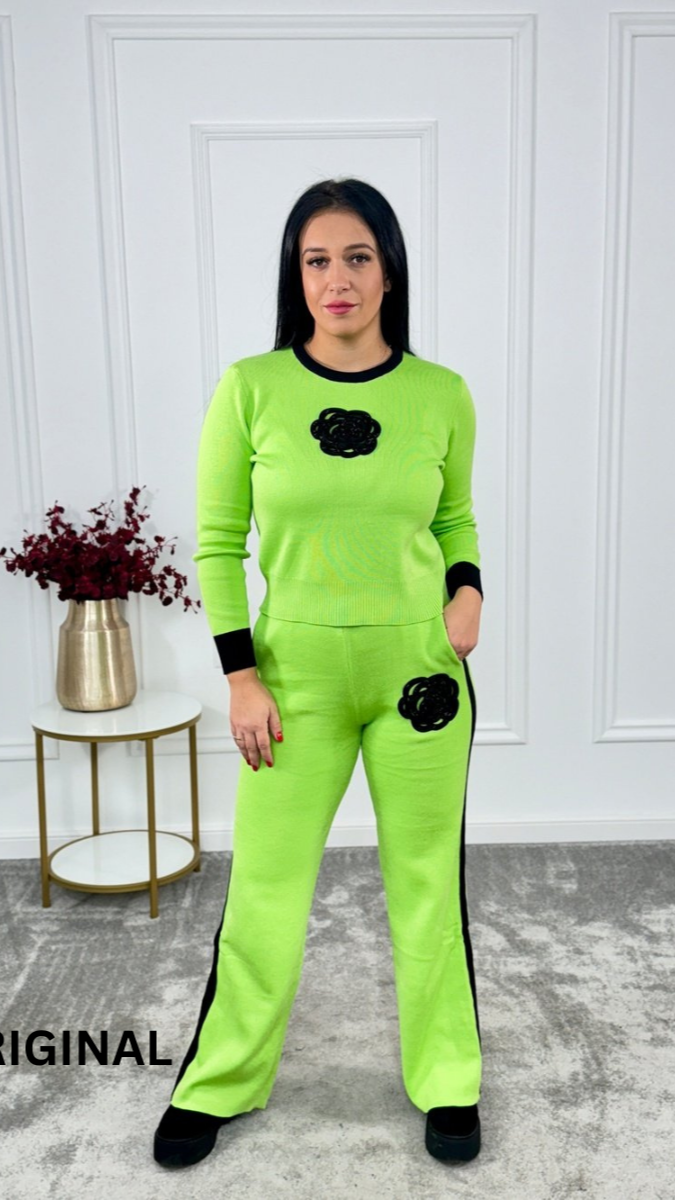Beads Embedded Flower Winter Co Ord Set FC1509