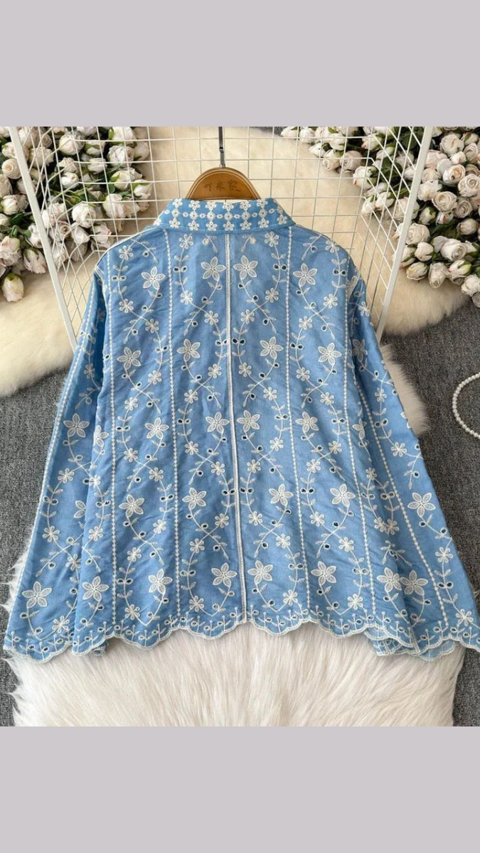 Beautiful Shirt With Floral Embroidery FC1894