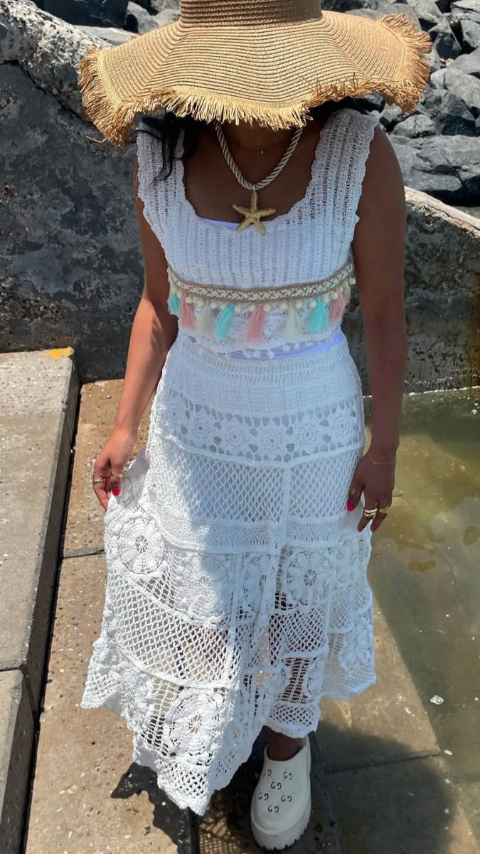 Beautiful Sleeveless Crochet Dress FC1784