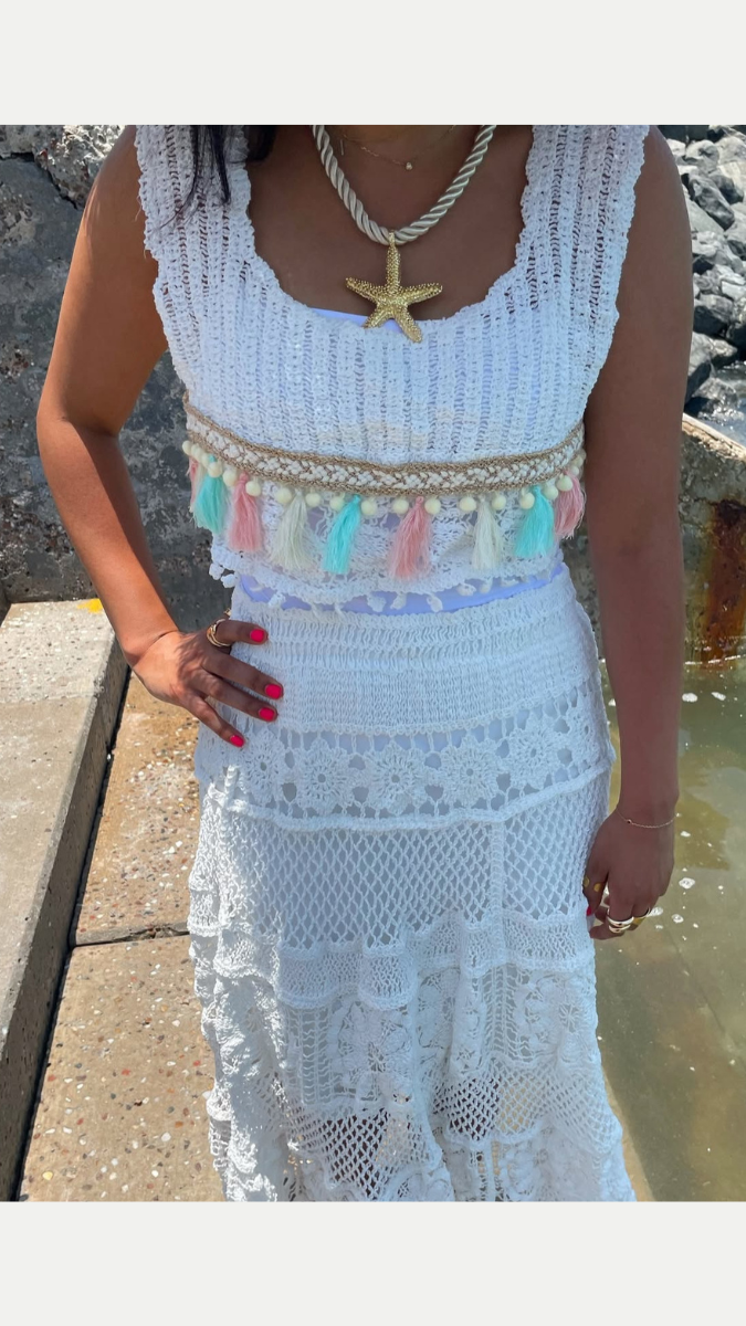 Beautiful Sleeveless Crochet Dress FC1784