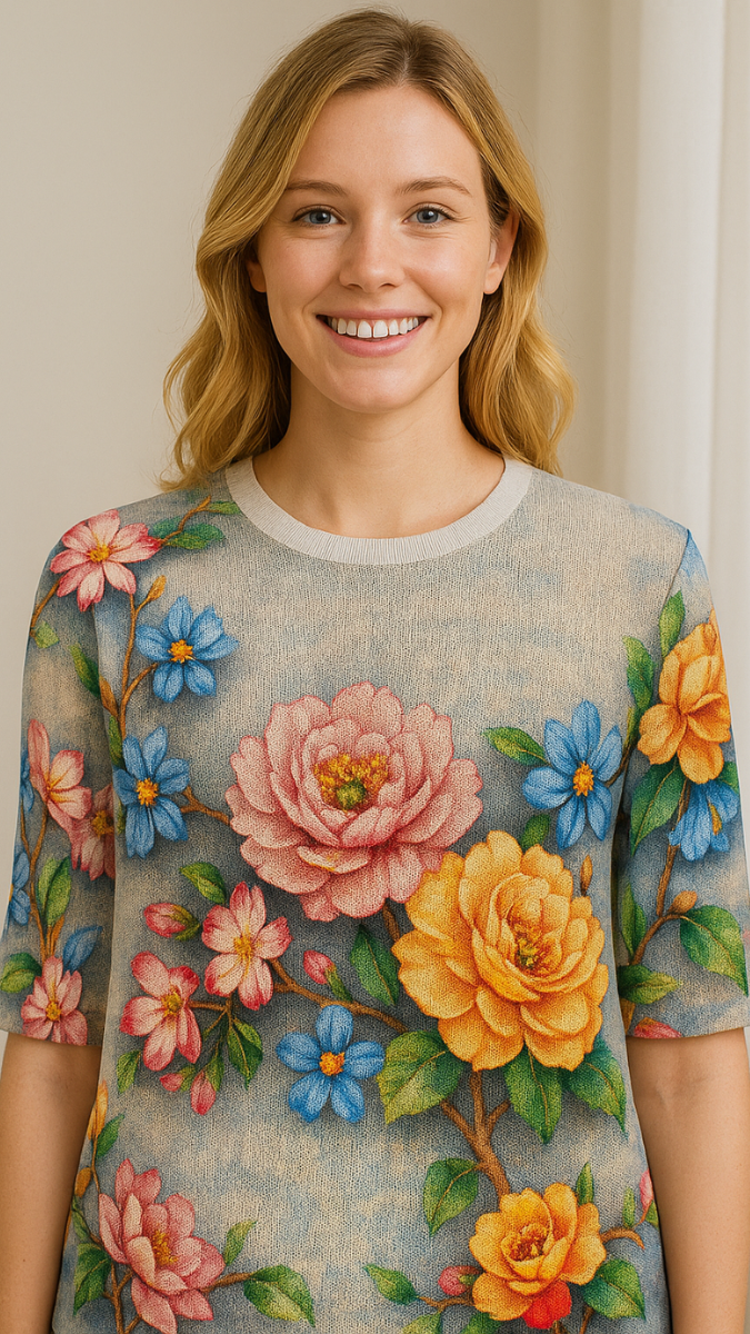 Beautiful Flower Printed Top FC1224