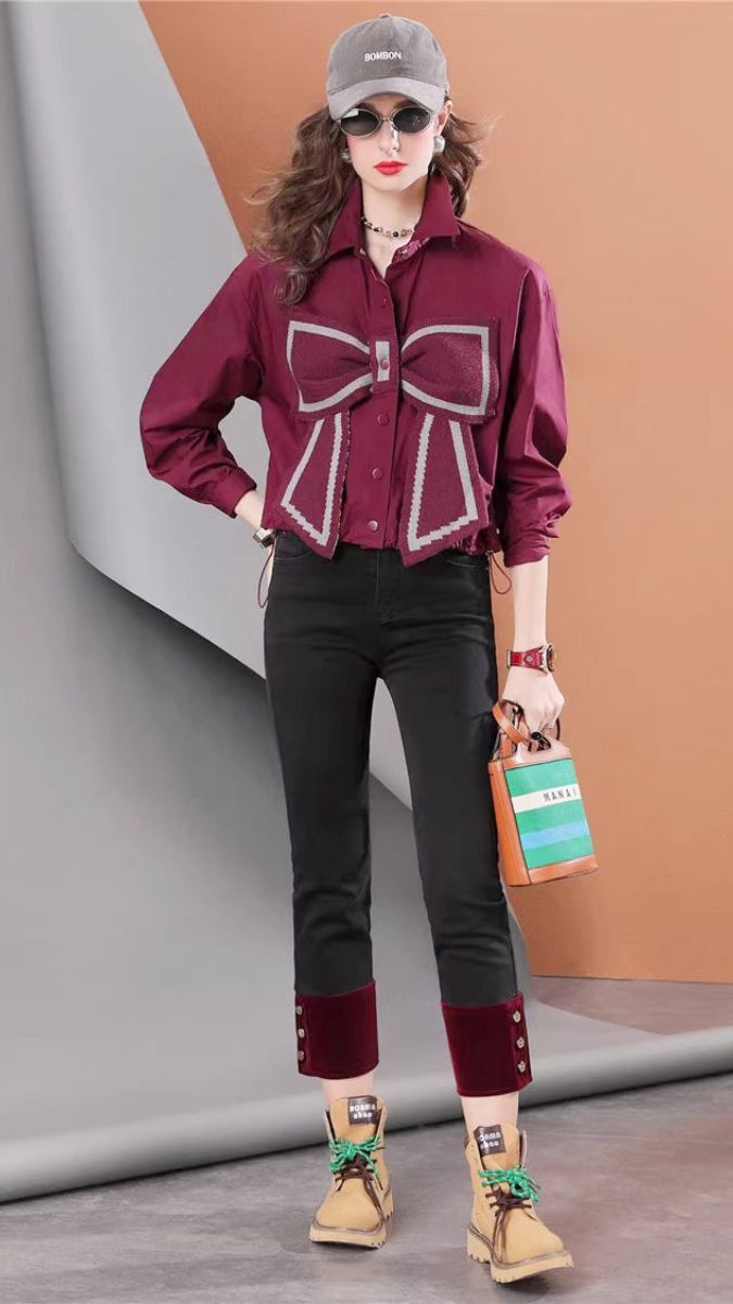Big Bow Plain Shirt FC1850