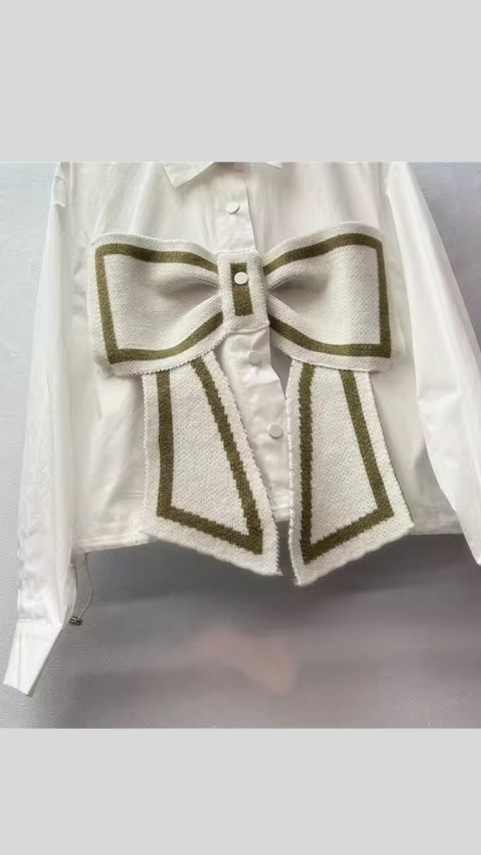 Big Bow Plain Shirt FC1850