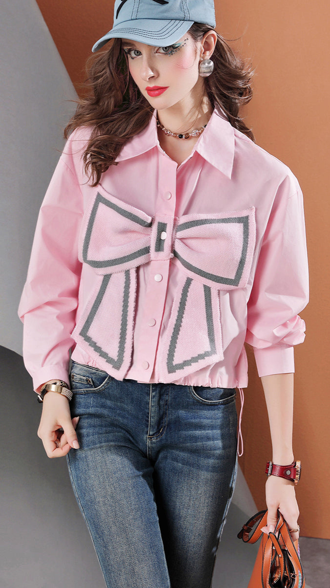 Big Bow Plain Shirt FC1850