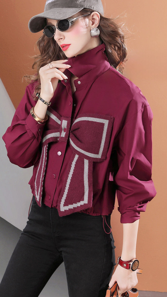 Big Bow Plain Shirt FC1850