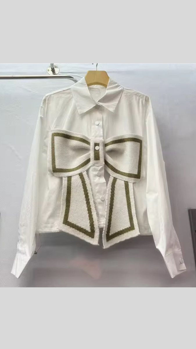 Big Bow Plain Shirt FC1850