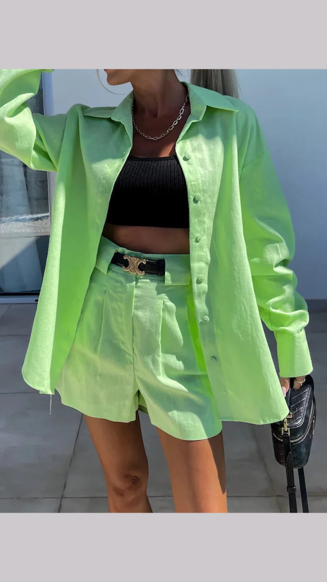 Blazer With Shorts Coord Set FC1892
