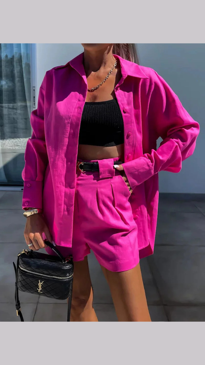 Blazer With Shorts Coord Set FC1892