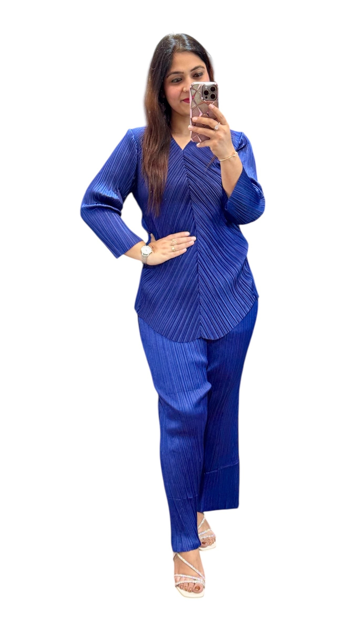 Premium Pleated Korean Plus Size Cord Set FC2006