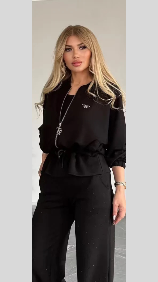 Chained Jacket With Inner And Pant Coord Set FC1924
