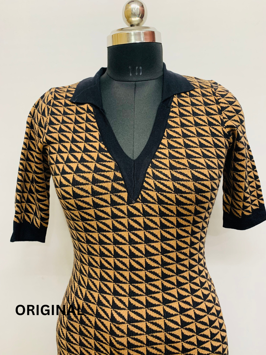 Check Printed Winter Top FC1380