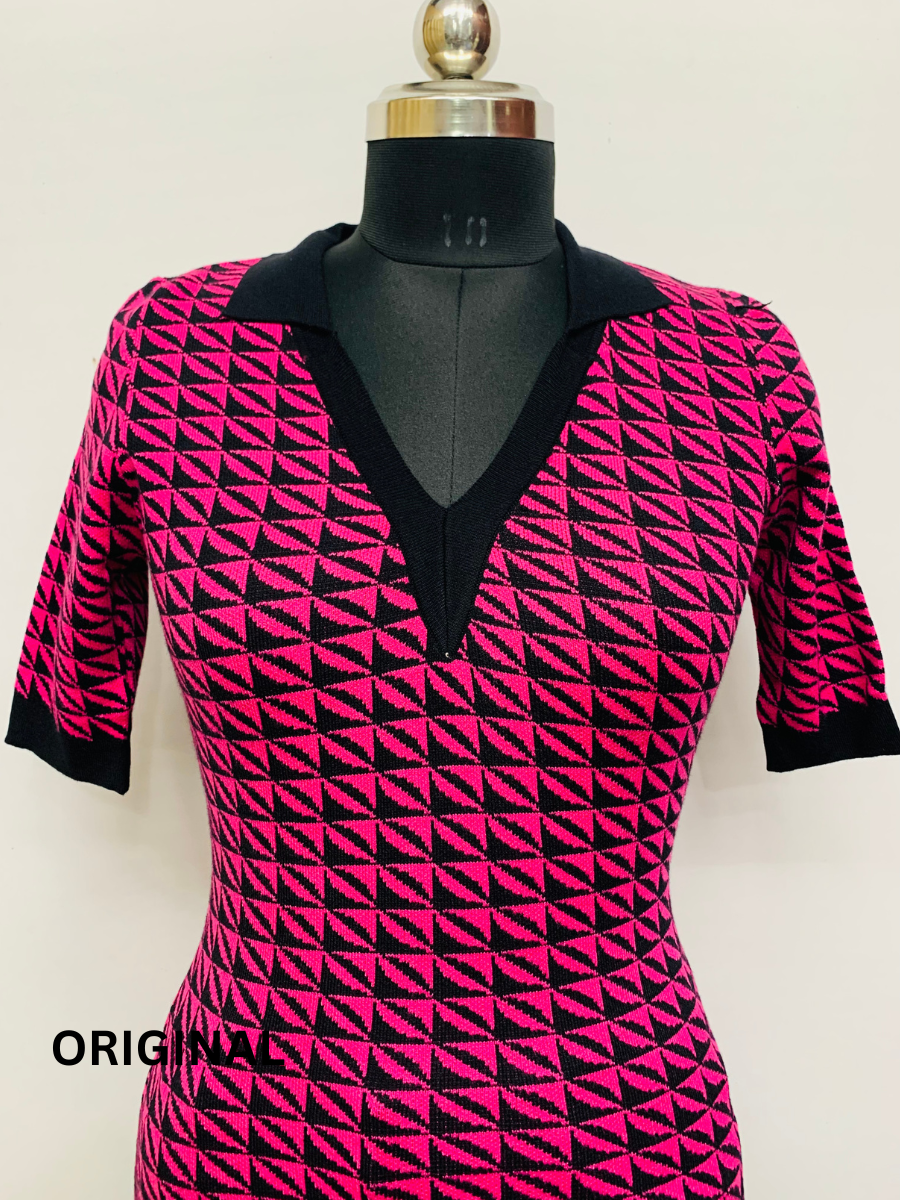 Check Printed Winter Top FC1380