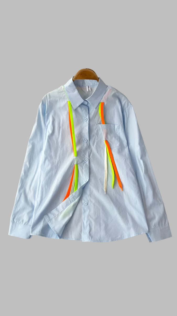 Colorful String Designed Plain Shirt FC1905