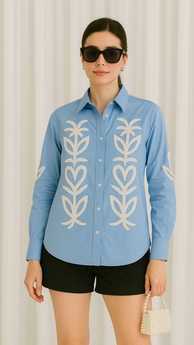 Cotton Shirt With Embroidery FC1970