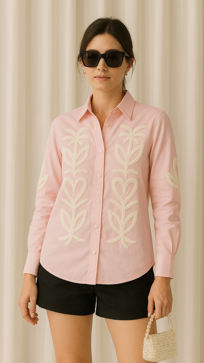 Cotton Shirt With Embroidery FC1970