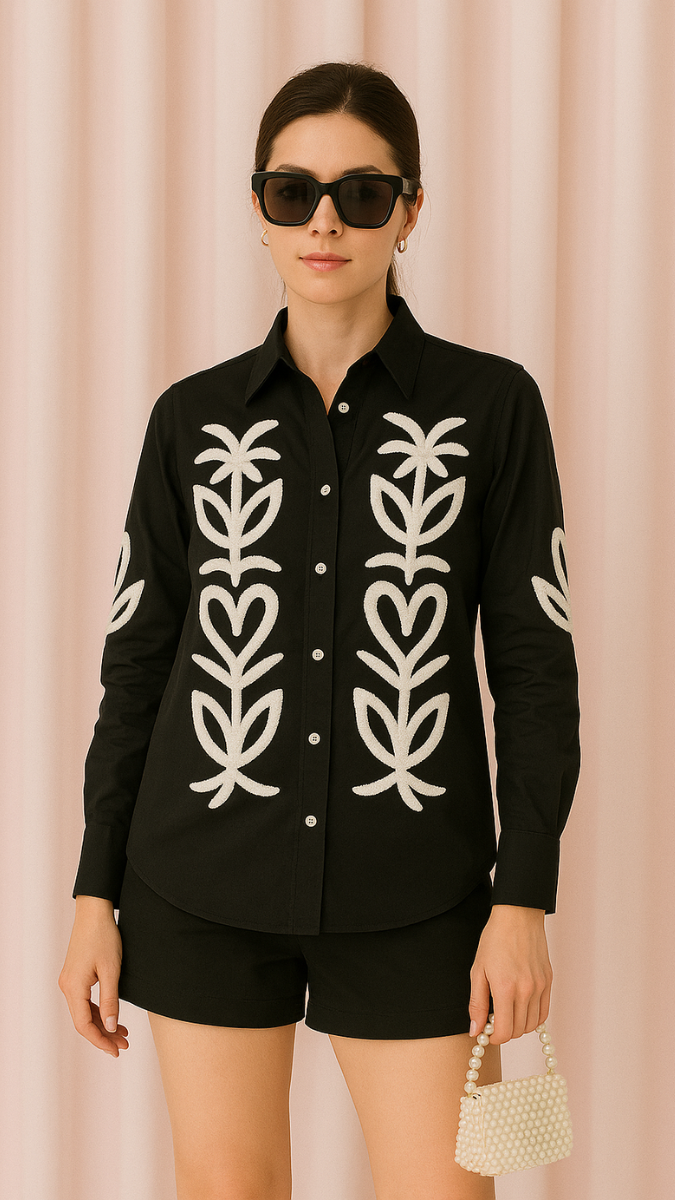 Cotton Shirt With Embroidery FC1970
