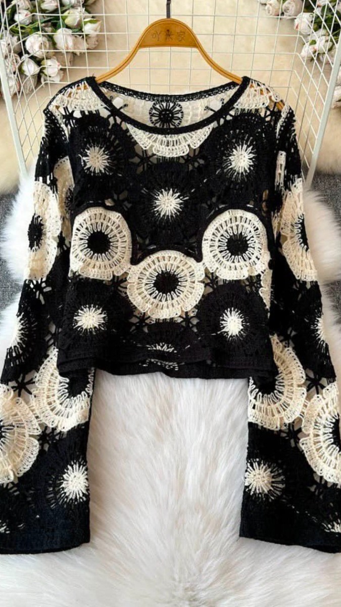 Crochet Sheer Top FC1840