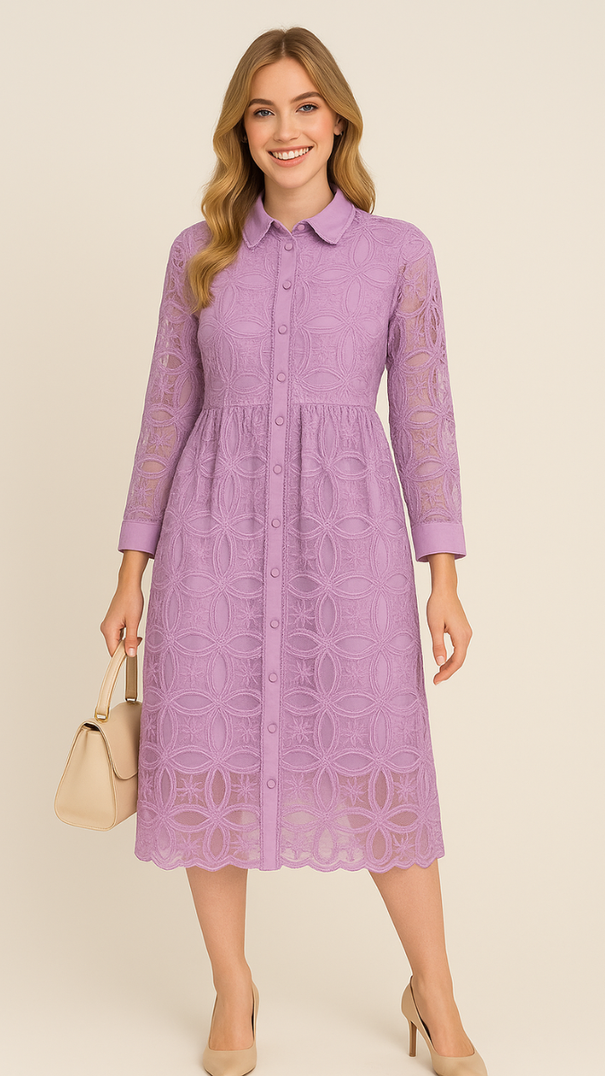 Crochet Lace Hollow Out Dress FC1142