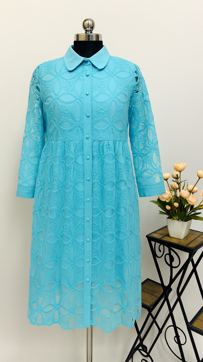 Crochet Lace Hollow Out Dress FC1142