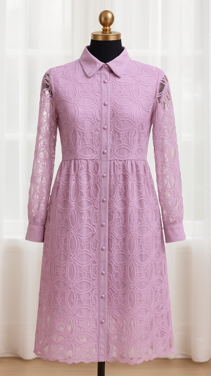 Crochet Lace Hollow Out Dress FC1142