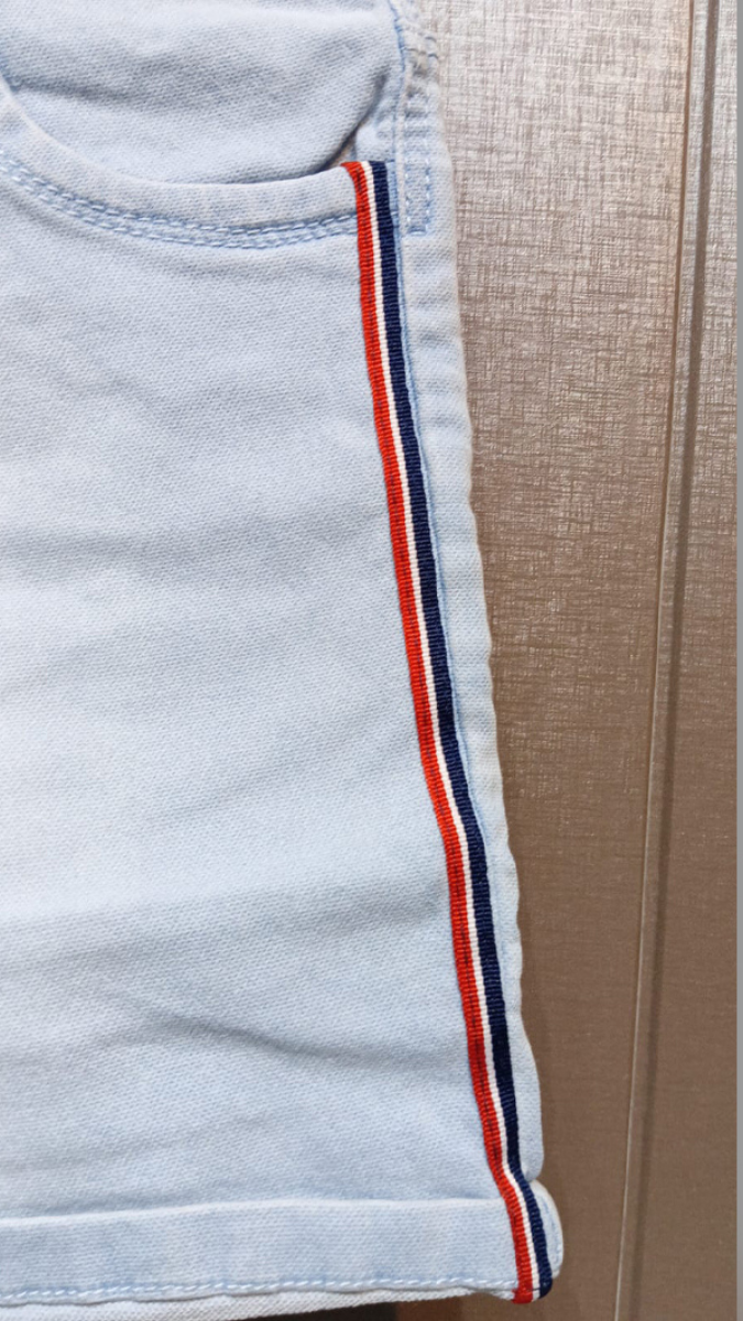 FC Denim Blue Solid Women Button Shorts