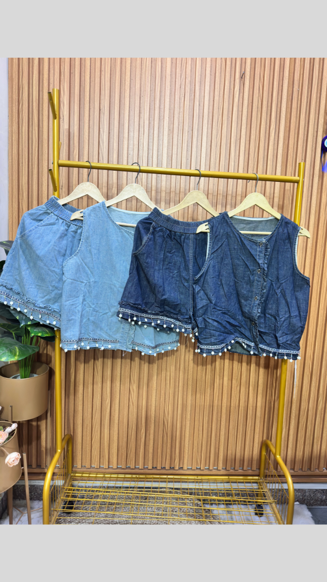 Denim Short Coord Set FC1821