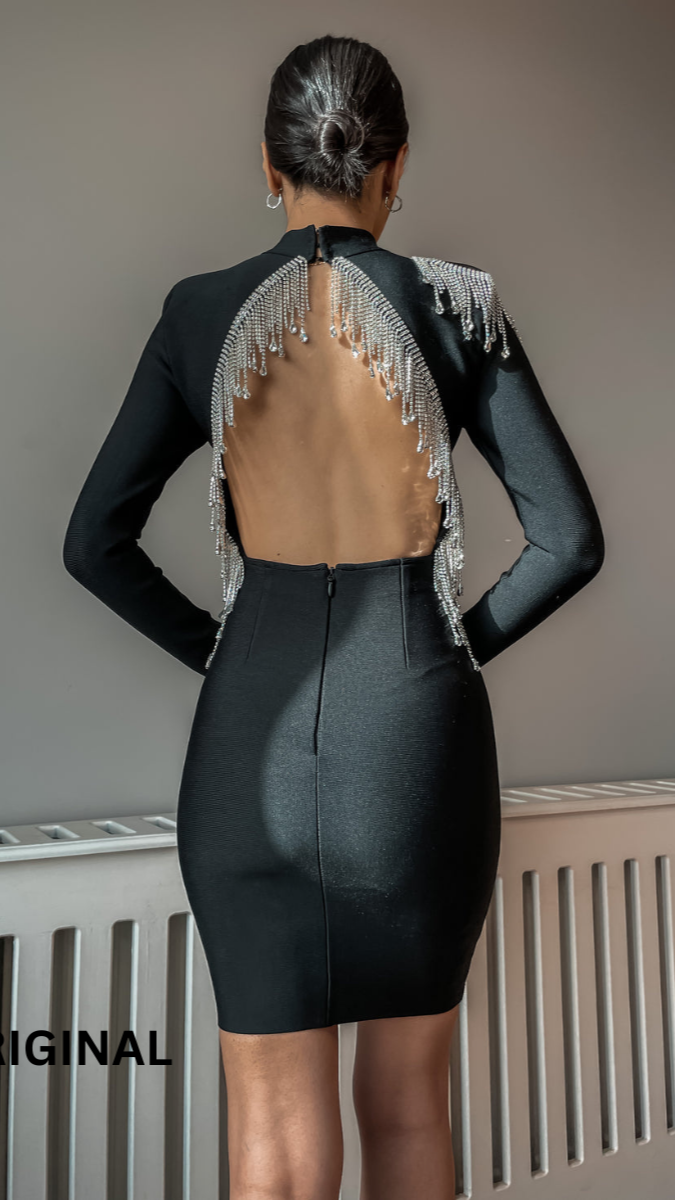 Designer Backless Bodycon Dress FC1480 – Fashion Cloud